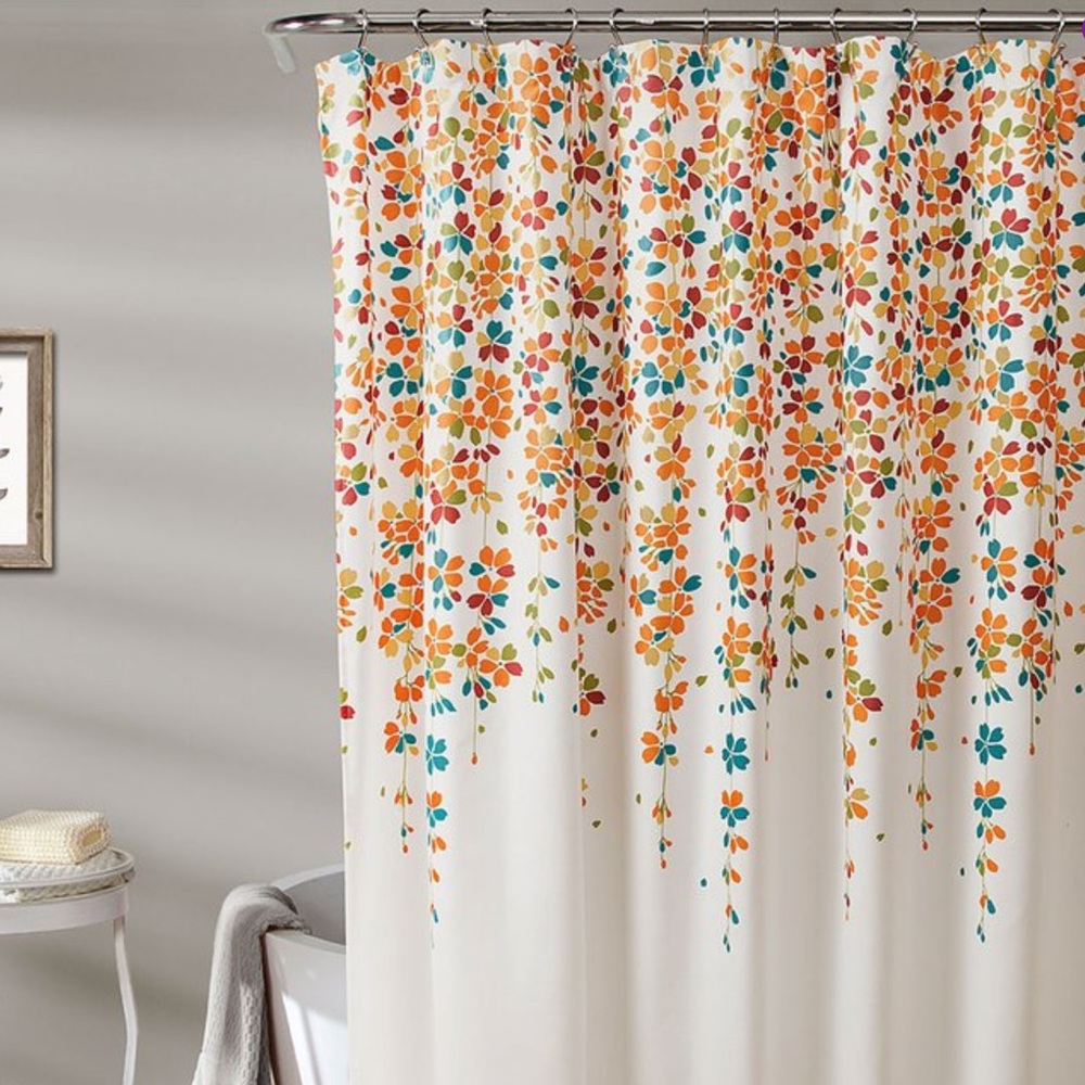 🧡🌿 Weeping Flowers Shower Curtain 🌿🧡